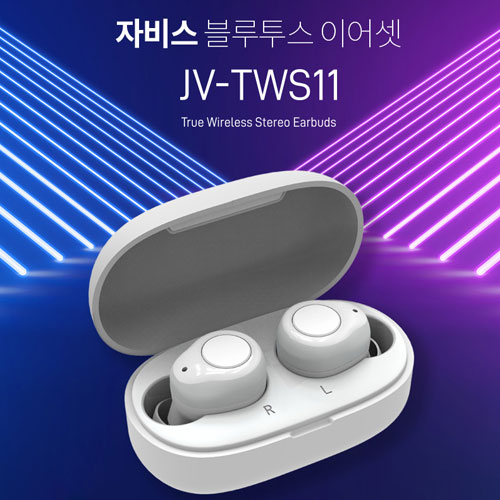 [자비스] 블루투스 이어셋 한국어 음성지원/5.0/4시간/자동온오프/이어폰/JV-TWS11