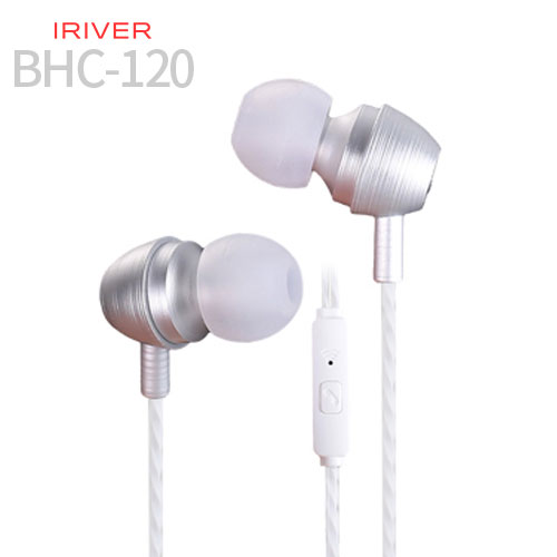 [아이리버] BHC-120 이어폰 3.5파이/통화/음량조절/제생/커널형/줄꼬임 방지
