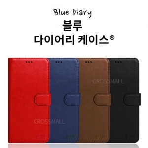 LG X4 플러스 블루 다이어리 케이스 /LM-X415/X4+/카드/지폐/현금/수납